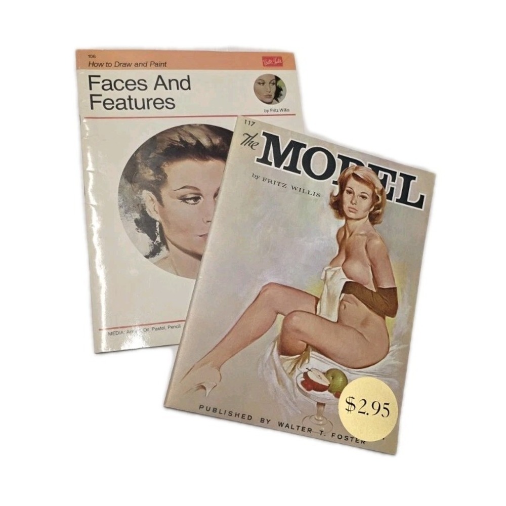 Vintage The Model by Fritz Willis #117 Faces And Features Books Walter T Foster